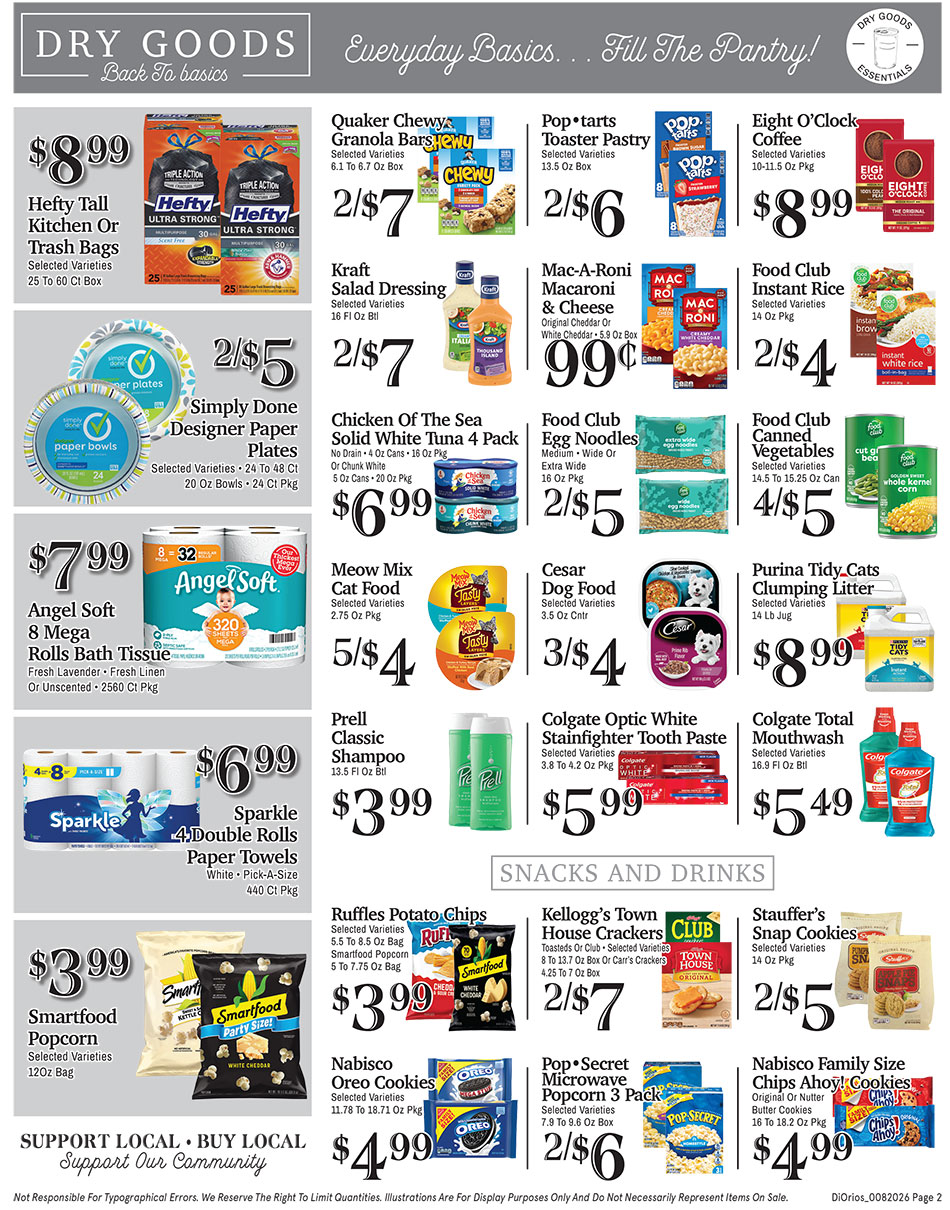 Weekly ad page 2. Call 315-369-3131 with questions