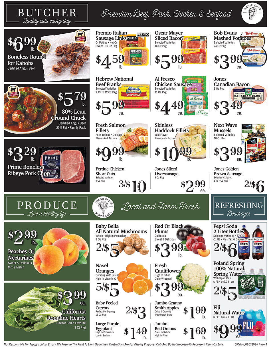 Weekly ad page 4. Call 315-369-3131 with questions