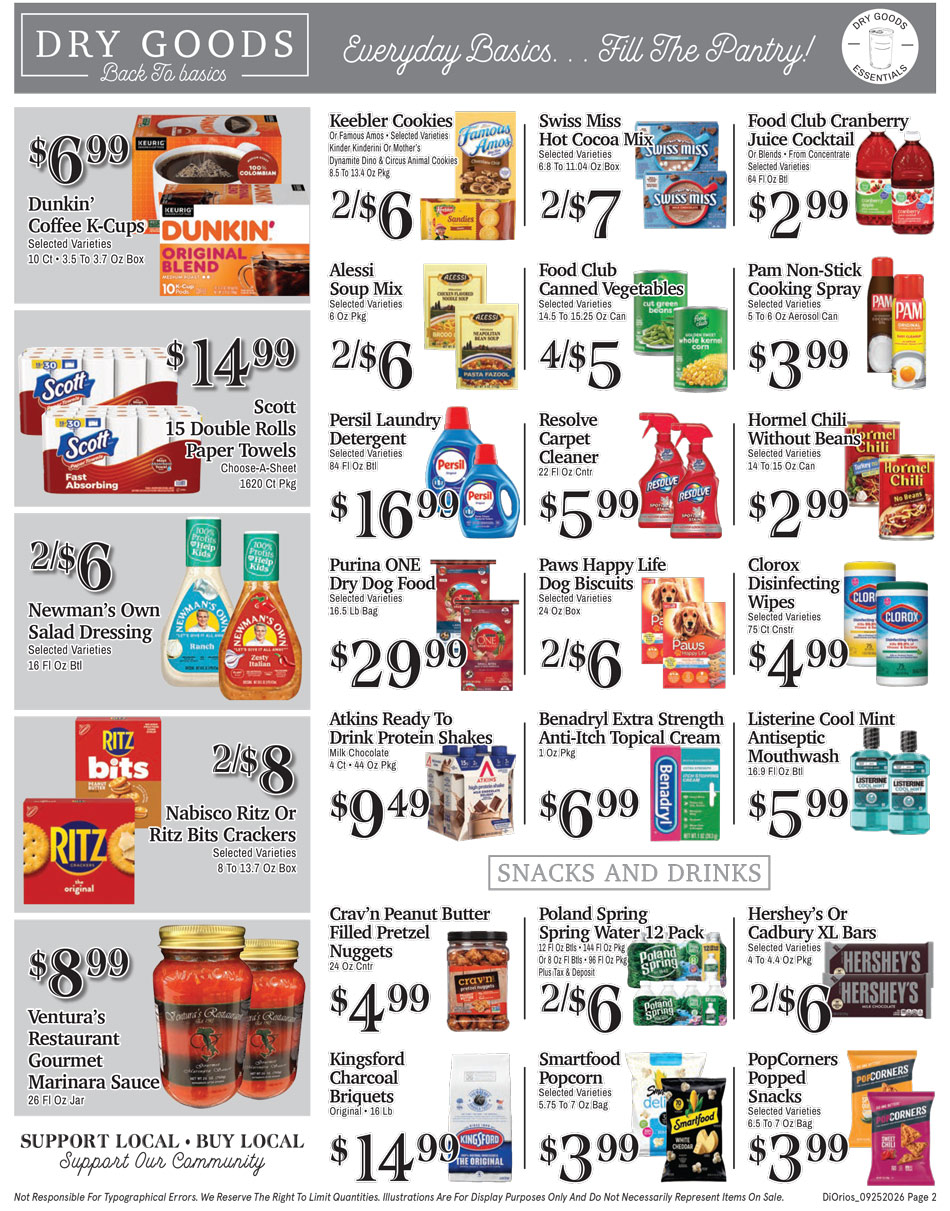 Weekly ad page 2. Call 315-369-3131 with questions